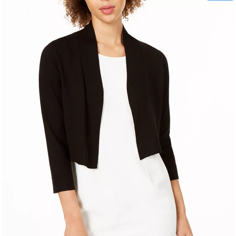 Calvin Klein open front cropped sweater